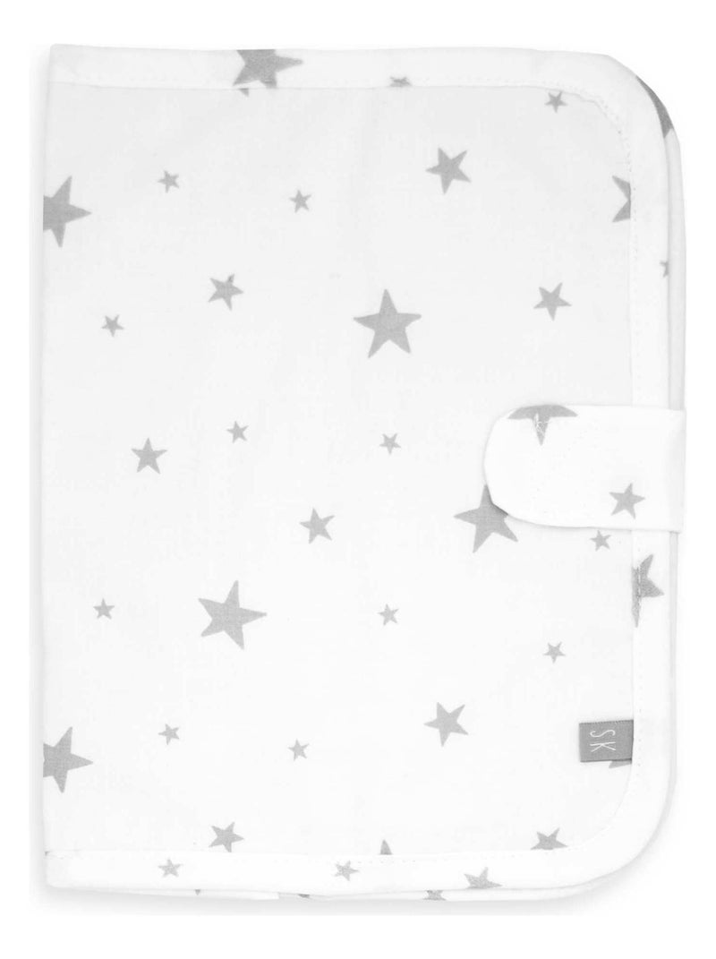 Protège carnet de santé bébé en coton, Étoiles Blanc - Kiabi
