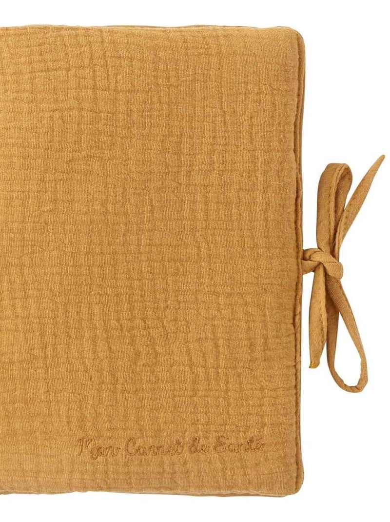 Protège carnet de santé bébé en double gaze de coton Marron noisette - Kiabi