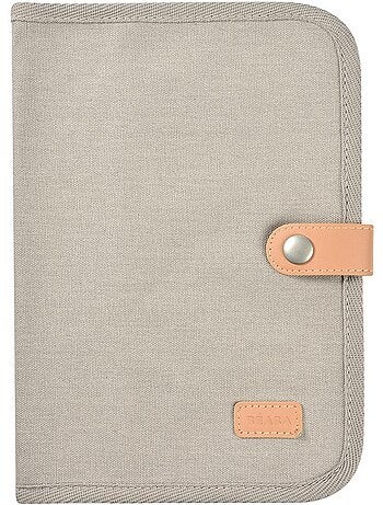 Protège carnet de santé Canvas gris perle
