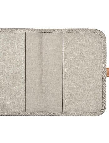 Protège carnet de santé Canvas gris perle