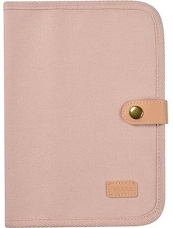 Protège carnet de santé Canvas rose poudré