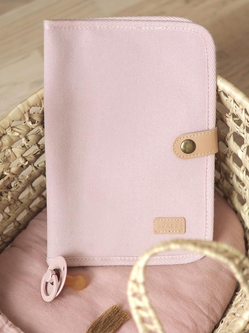 Protège carnet de santé Canvas rose poudré Rose - Kiabi