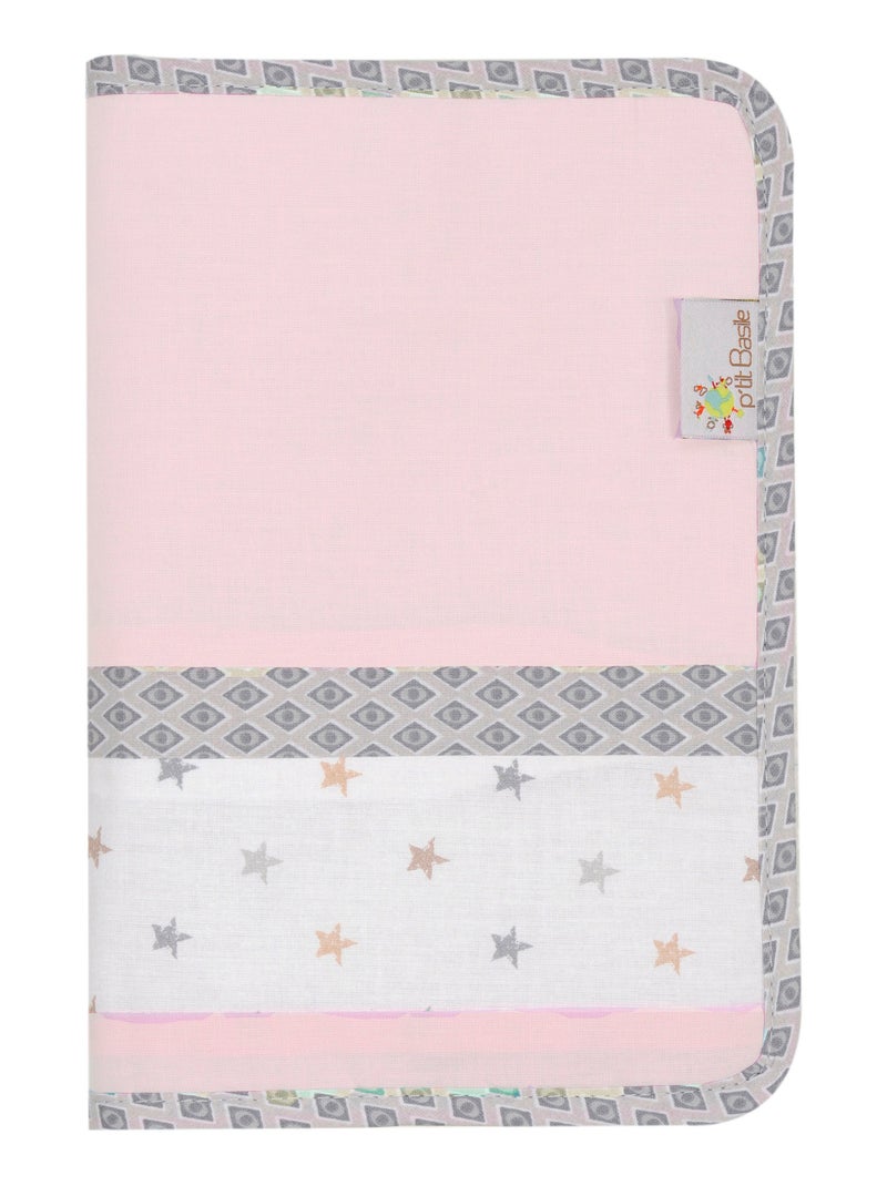 Protège Carnet De Santé En Coton Bio Claudine Rose - Kiabi