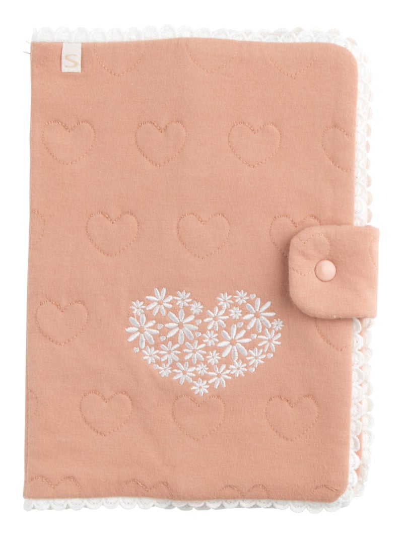 Protège carnet de santé en coton matelassé - Rose - Kiabi