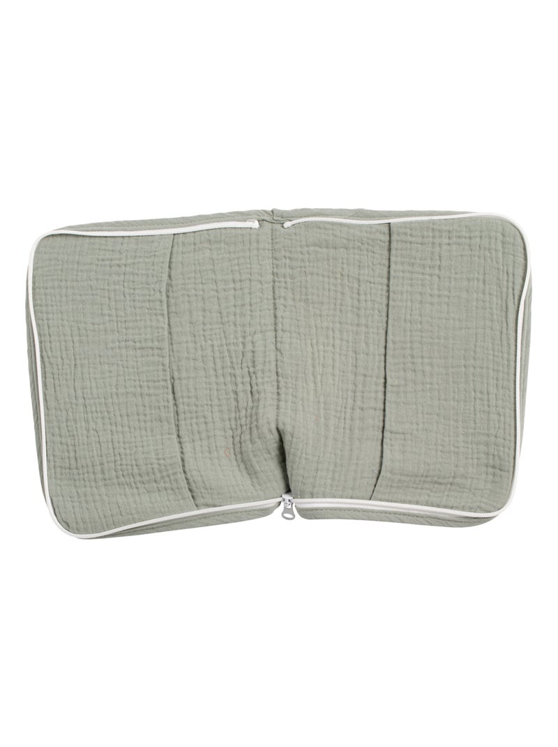 Protège carnet de santé en double gaze de coton - SAUTHON Vert - Kiabi