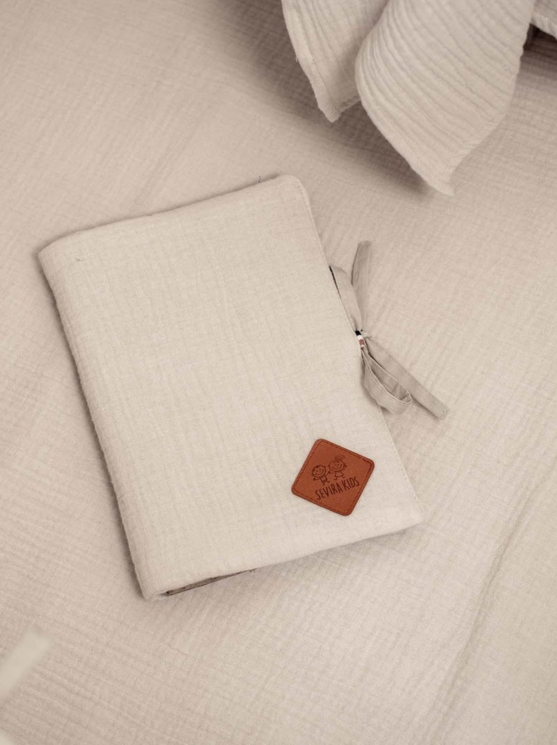 Protège carnet de santé en gaze de coton, Jeanne SEVIRA KIDS Beige - Kiabi