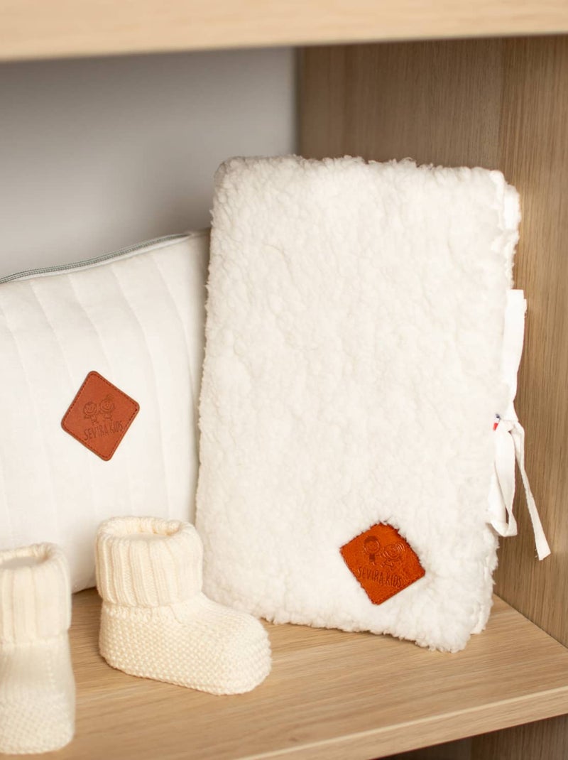 Protège carnet de santé en Sherpa SEVIRA KIDS Ecru - Kiabi