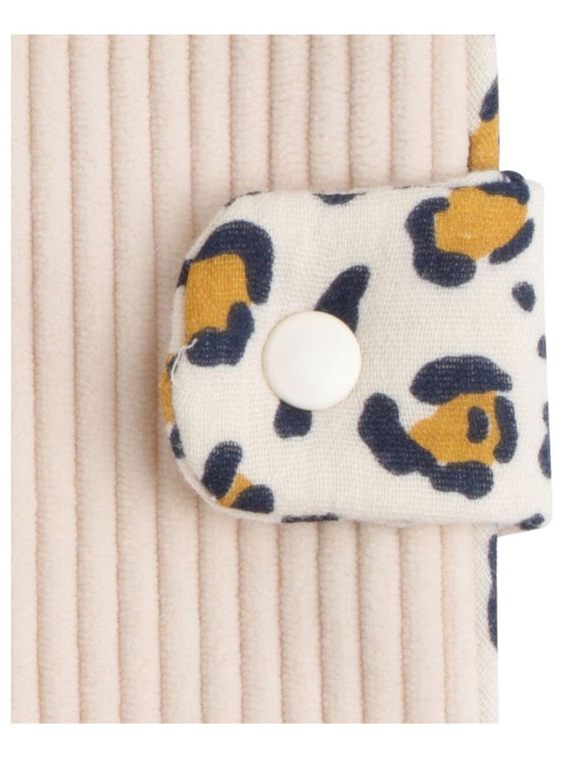 Protège carnet de santé en velours côtelé - SAUTHON Ecru - Kiabi