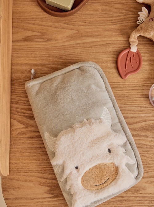 Protège carnet de santé fausse fourrure verte - Fluffy Noukie's - Kiabi