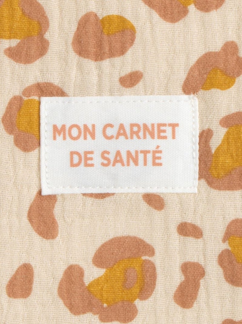 Protège carnet de santé léopard en gaze de coton - SAUTHON Ecru - Kiabi