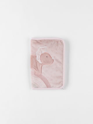 Protège carnet de santé Popsie en Veloudoux®, poudré Noukie's
