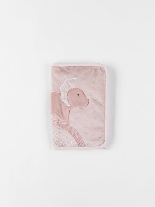 Protège carnet de santé Popsie en Veloudoux®, poudré Noukie's - Kiabi