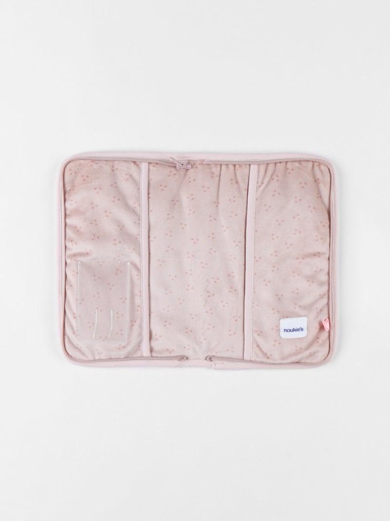 Protège carnet de santé Popsie en Veloudoux®, poudré Noukie's Rose - Kiabi