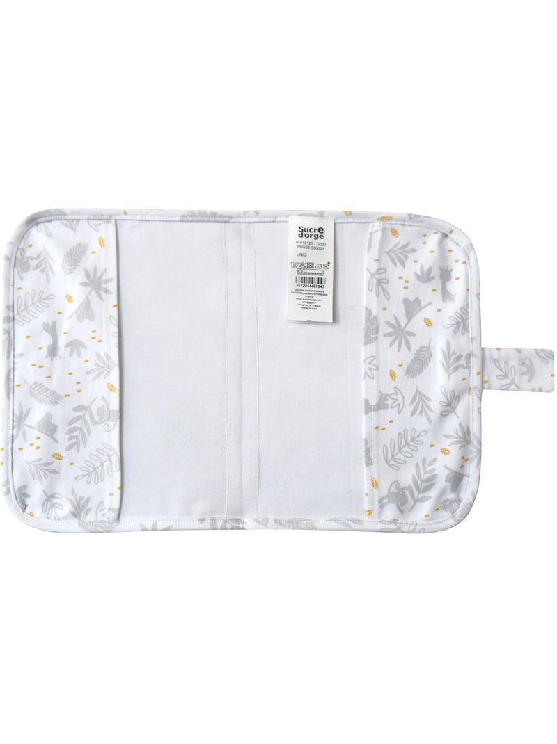 Protege carnet de sante rito interlock Blanc Gris - Kiabi