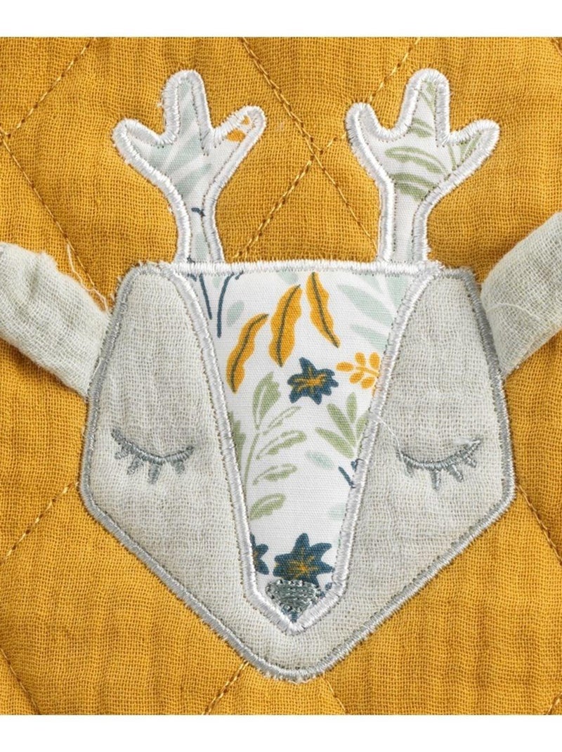 Protège carnet santé en coton jaune moutarde - SAUTHON Jaune moutarde - Kiabi