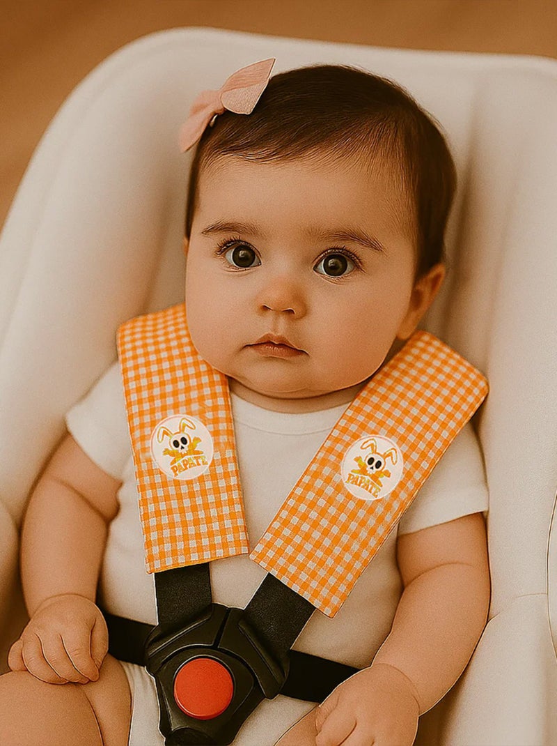 Protège Ceinture de sécurité en Coton Bio Perl Blanc - Kiabi