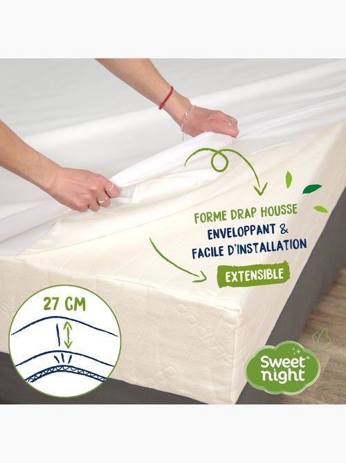 Protège Matelas - Molleton 100% Coton - Traitement Végétal Anti-Acariens Greenfirst - Kiabi