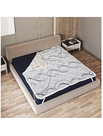 Protège-matelas - the white stone - carbon - 140 x 190 cm - hypoallergénique - respirant