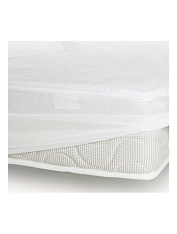 Protège-Matelas 100% Coton Molleton Blanc Épais et ultra doux en bonnet 25 cm Lavable