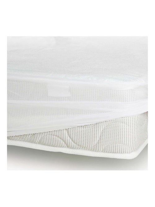 Protège-Matelas 100% Coton Molleton Blanc Épais et ultra doux  en bonnet 25 cm Lavable - Kiabi