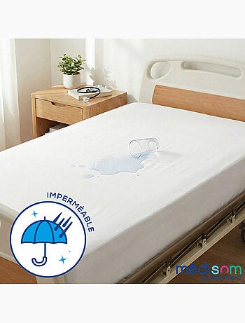 Protège-matelas 100% Imperméable - Forme Drap Housse - Lavage à 90°C - Oeko-Tex