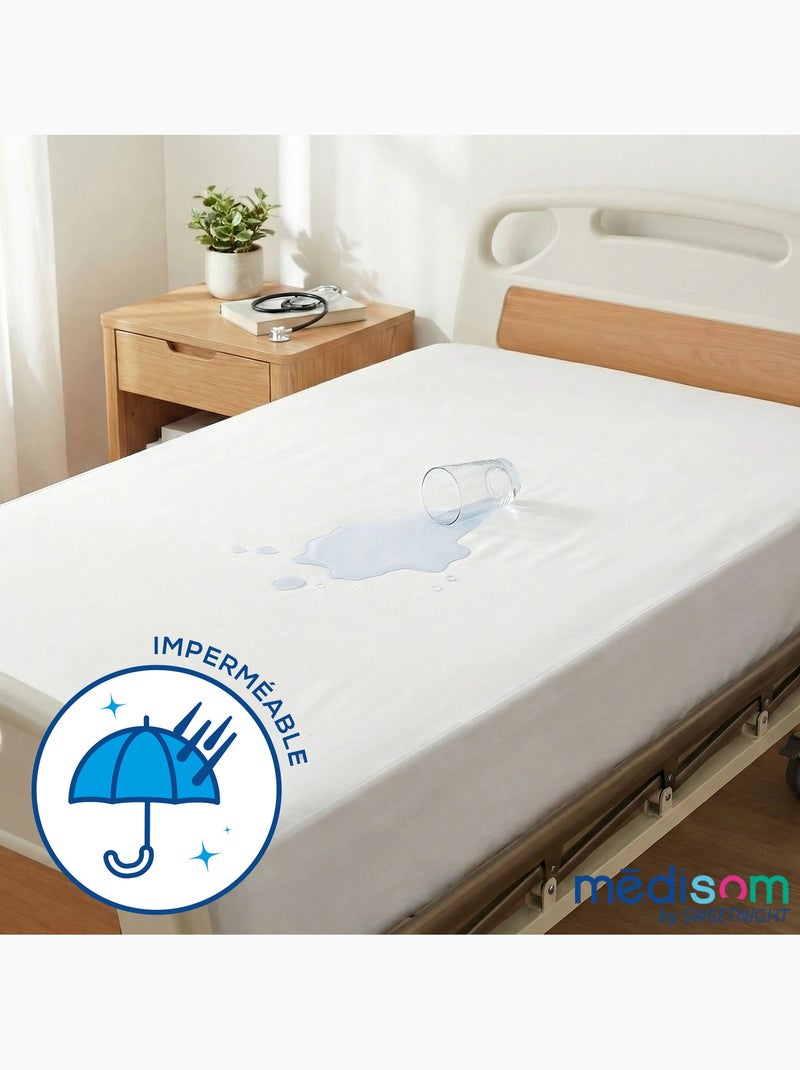 Protège-matelas 100% Imperméable - Forme Drap Housse - Lavage à 90°C - Oeko-Tex Blanc - Kiabi