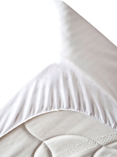Protège matelas 100 % polyester albatre - Kiabi