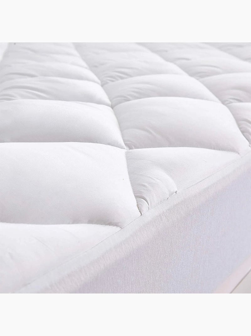 Protège matelas 100 % polyester albatre Blanc - Kiabi