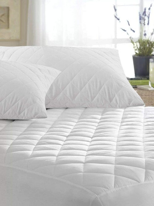 Protège matelas 100 % polyester albatre - Kiabi