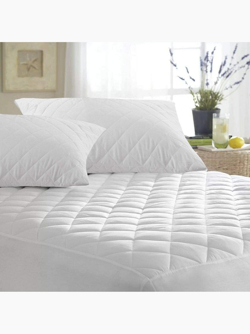 Protège matelas 100 % polyester albatre Blanc - Kiabi