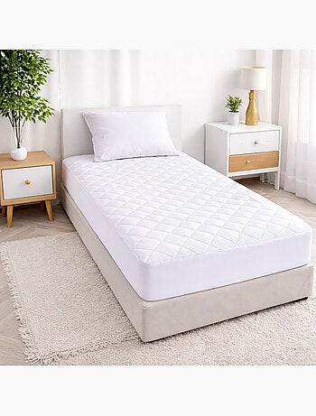 Protège matelas 100 % polyester albatre