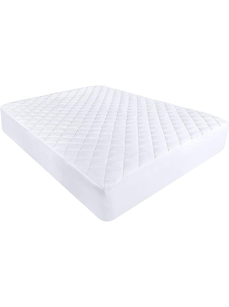 Protège matelas 100 % polyester albatre Blanc - Kiabi