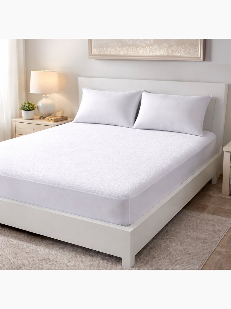 Protège matelas 100 % polyester opalys Blanc - Kiabi
