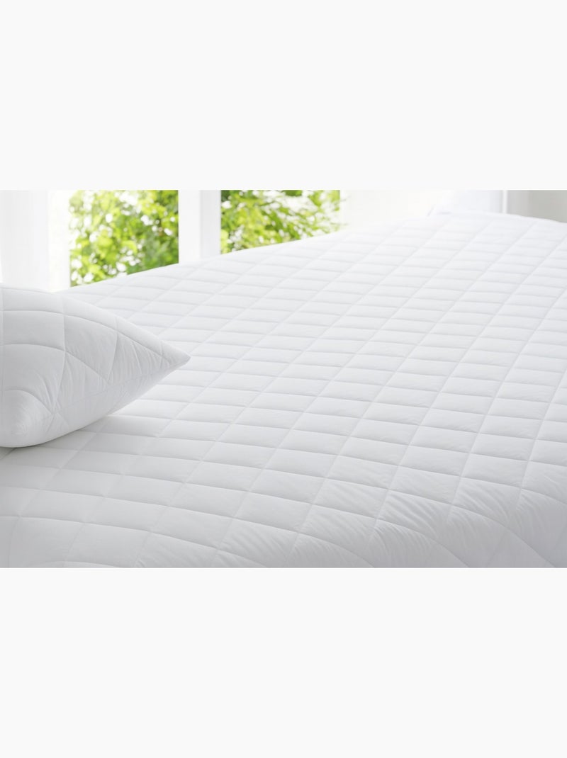 Protège matelas 100 % polyester quilte Beige/Blanc - Kiabi