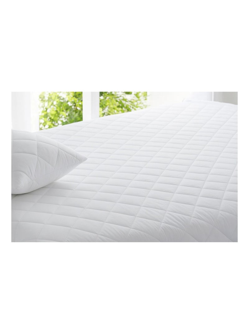 Protège matelas 100 % polyester quilte Blanc Ecru - Kiabi