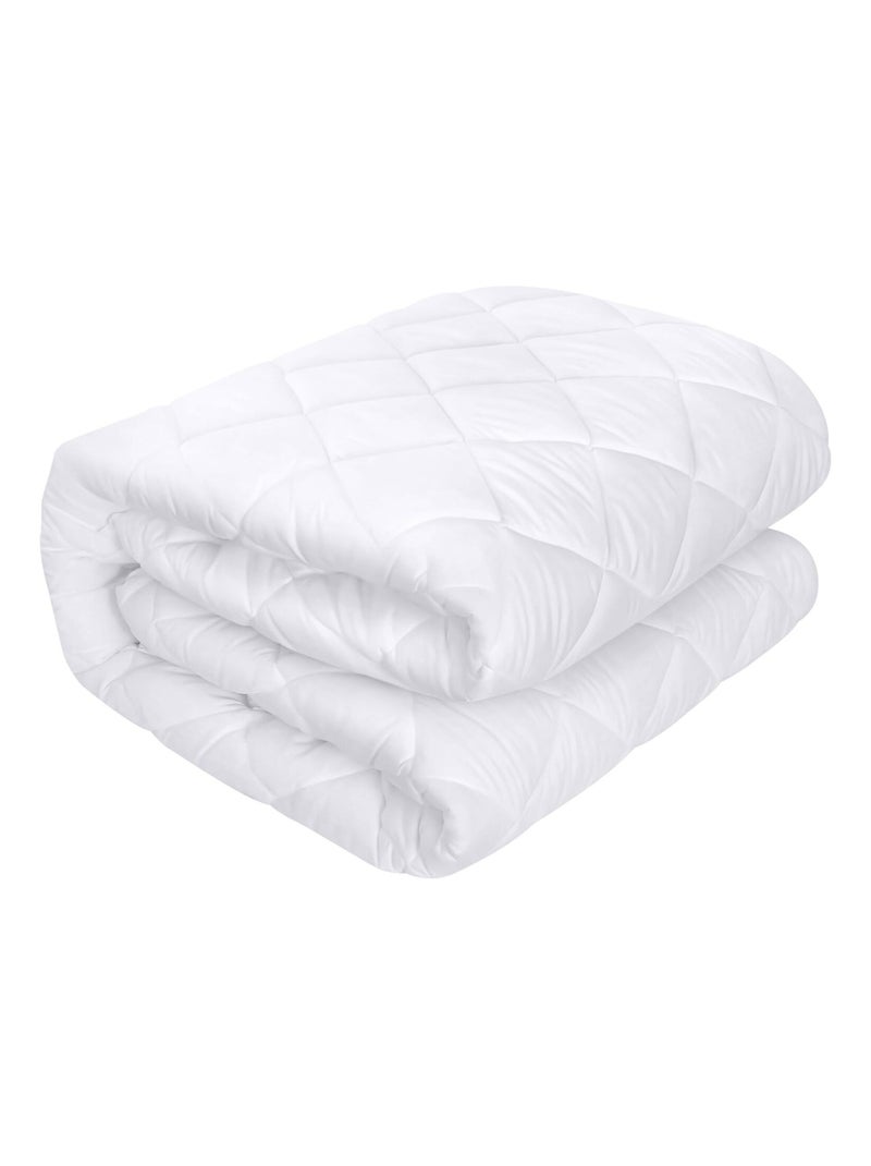Protège matelas 100 % polyester quilte Blanc Ecru - Kiabi