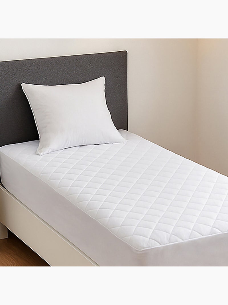 Protège matelas 100 % polyester quilte Blanc - Kiabi