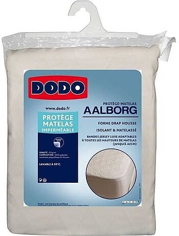 Protège matelas aalborg - dodo - matelassé & imperméable - 140 x 190 cm - blanc