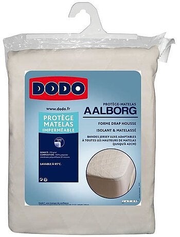 Protège matelas aalborg - dodo - matelassé & imperméable - 90 x 190 cm - blanc