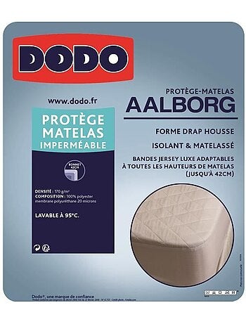 Protège matelas aalborg - dodo - matelassé & imperméable - 90 x 190 cm - blanc