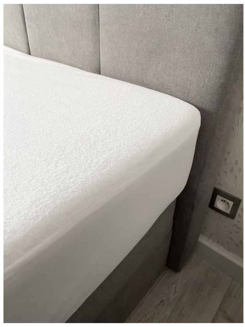 Protège matelas absorbant - dodo - 160 x 200 cm - coton - anti-acariens Blanc - Kiabi