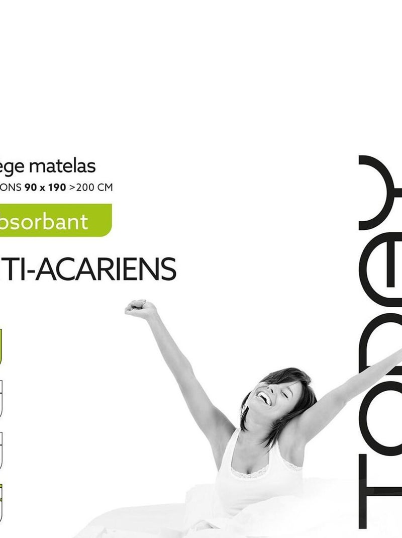 Protège matelas absorbant ANTI ACARIENS Blanc - Kiabi