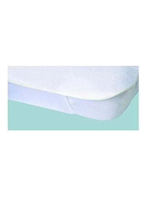 Protège-matelas alèse imperméable elasretane éponge bouclette 100 % coton 80 x 190 cm blanc - Kiabi Protège-matelas alèse imperméable elasretane éponge bouclette 100 % coton 80 x 190 cm blanc - Kiabi