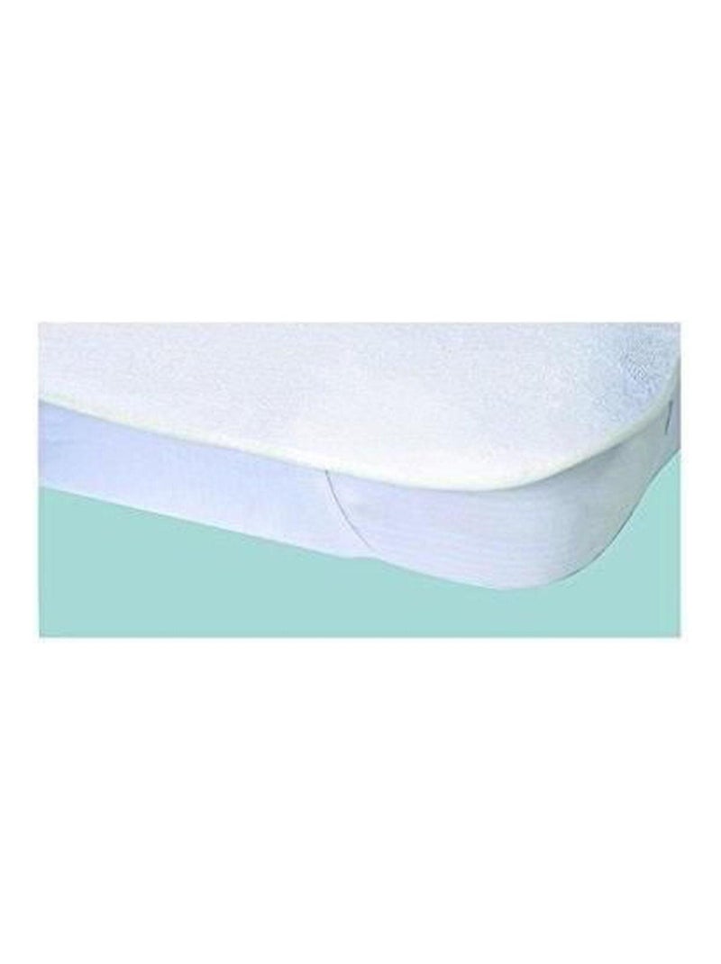 Protège-matelas alèse imperméable elasretane éponge bouclette 100 % coton 80 x 190 cm blanc Blanc - Kiabi