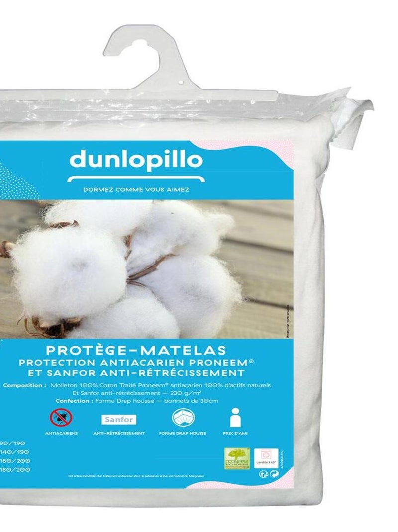 Protège Matelas Anti-acariens Proneem Pure - DUNLOPILLO Blanc - Kiabi