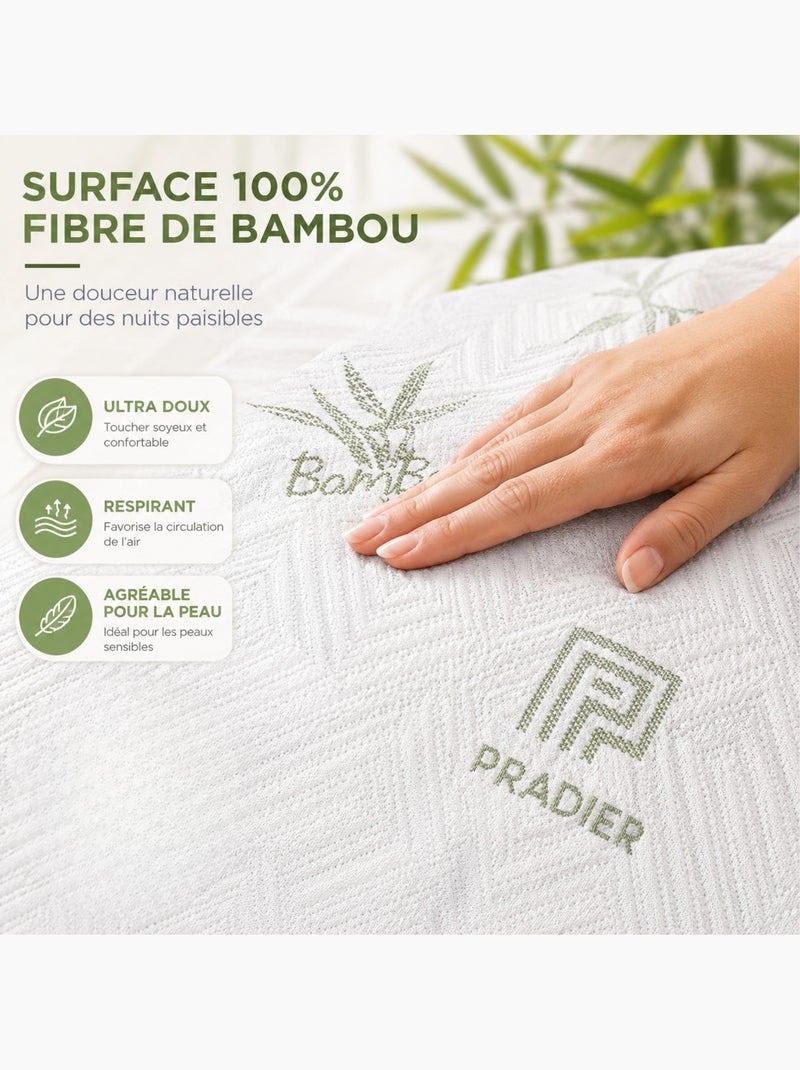 Protège matelas bambou pradier home Blanc - Kiabi