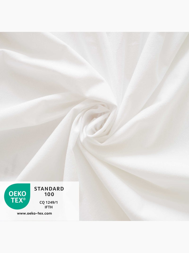 Protège Matelas Bébé 2 en 1 | Drap housse + Alèse Imperméable | Jersey 100% Coton Blanc - Kiabi
