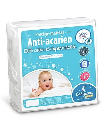 Protège Matelas Bébé Anti-acarien | Alèse imperméable | Bouclette 100% Coton | Oeko-Tex®