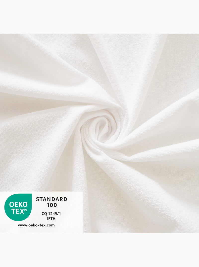 Protège Matelas Bébé Anti-acarien | Alèse imperméable | Bouclette 100% Coton | Oeko-Tex® Blanc - Kiabi