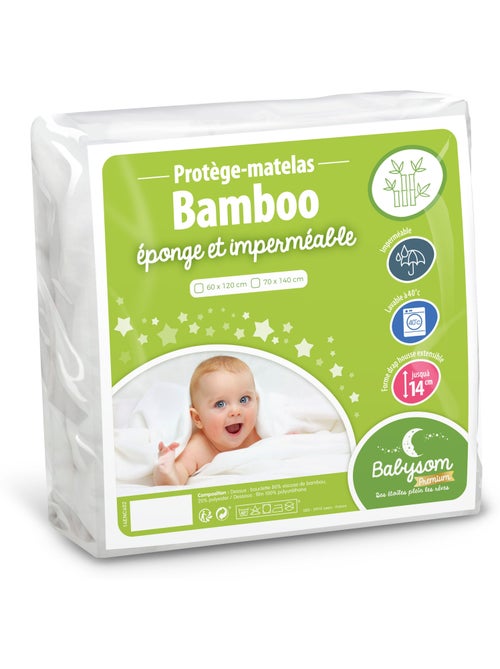 Protège Matelas Bébé Bamboo | Alèse imperméable | Bouclette Éponge | Viscose Douce - Kiabi